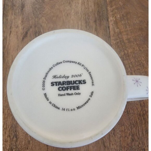 2006 Starbucks Wish Joy to the World Purple Coffee Cup Tea Mug 14oz - Picture 6 of 6